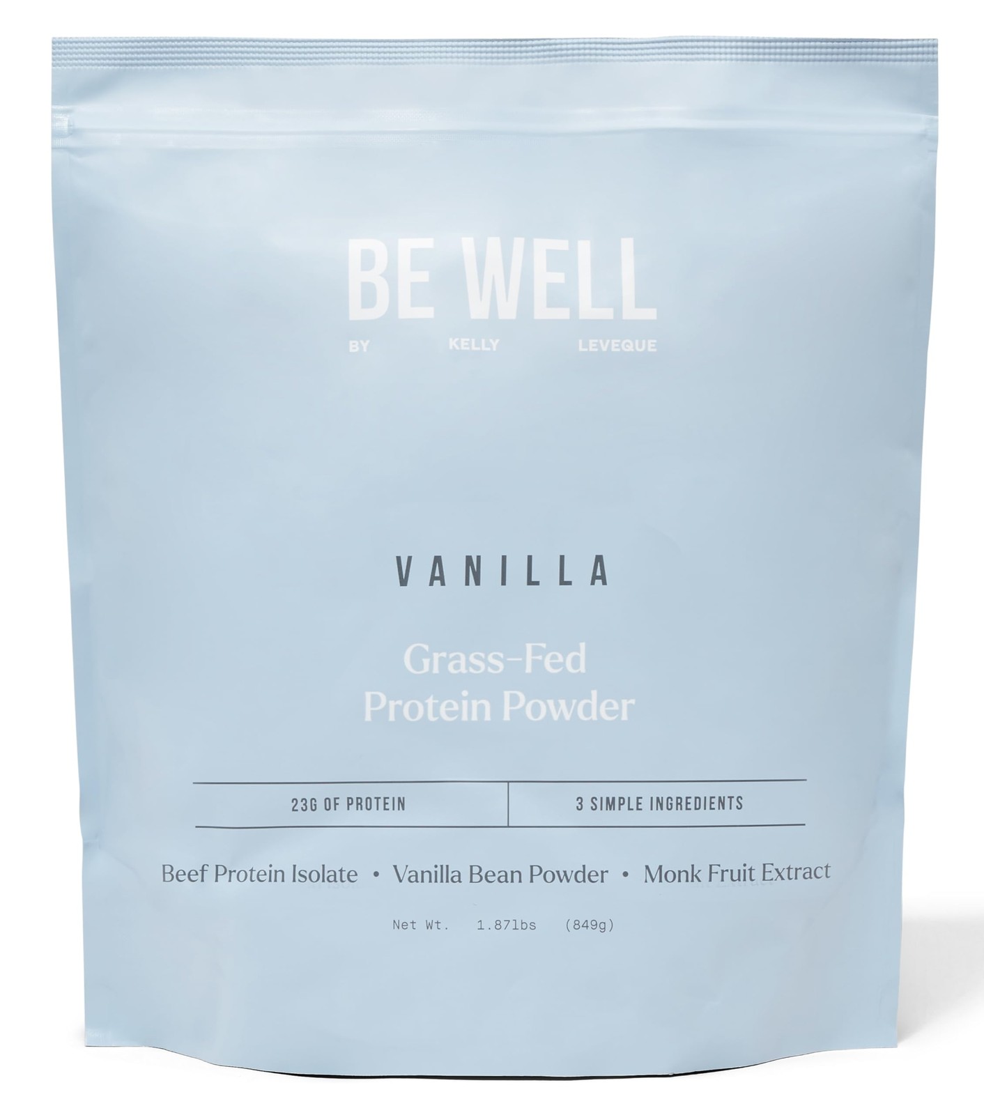 Protein Powder Vanilla Grass Fed Beef 849G 1.87 Pound Well Kelly Zero