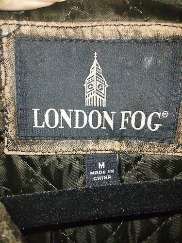 London Fog Men's Distressed Brown Leather Zip Up Jacket Size Medium - Bild 2 von 6