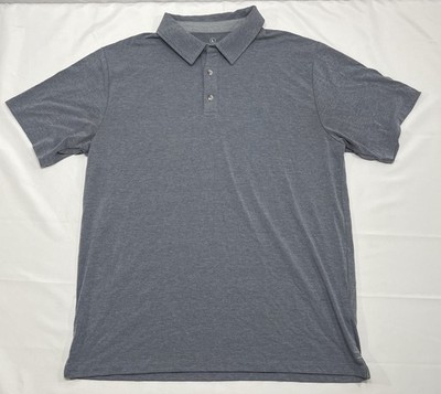 Free Fly Shirt Mens Large Gray Bamboo Lightweight Performance Fishing Polo