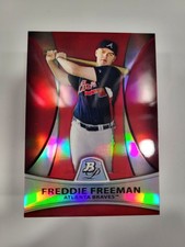 2010 Bowman Platinum - Prospects Freddie Freeman #PP13 Red Refractor /25 (RC)