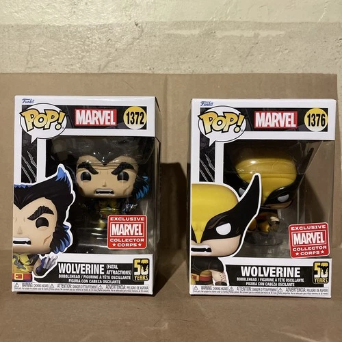 Funko Pop! Lot Wolverine #1372 #1376 Marvel Collector Corps Exclusive #1-3 4/5