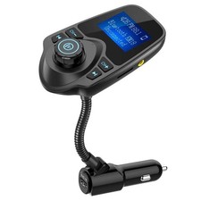 Nulaxy Bluetooth 5.4 Car Adapter, FM Transmitter with Small, Black Matte