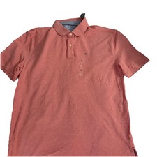 Tommy Hilfiger Men's Heather Pink Slim Fit Solid Stretch Short Sleeve Polo XL