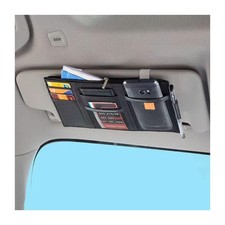 Car Sun Visor Organizer, Auto Interior Visor Storage Pouch Holder with Zipper...