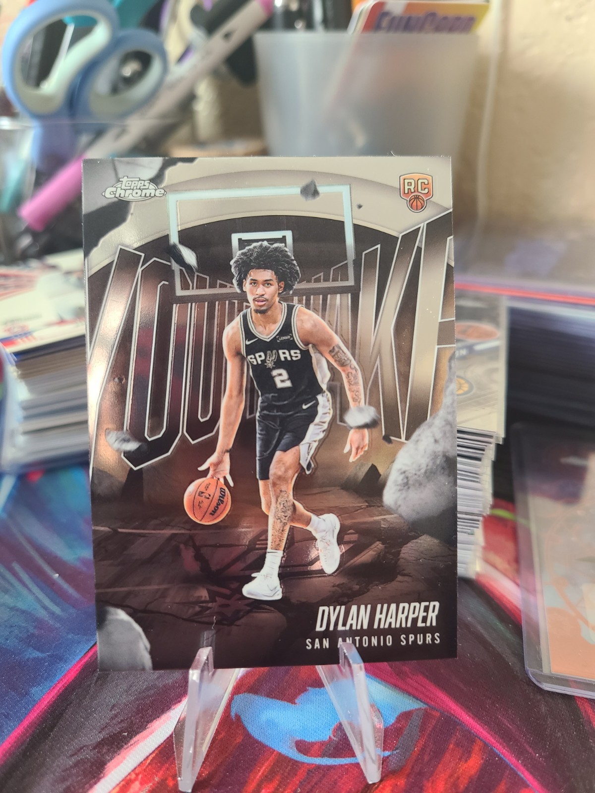 Dylan Harper 2025-26 Topps Chrome RC Youthquake #YQ-2 San Antonio Spurs