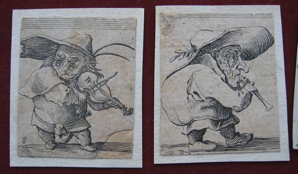 Jacques Callot: Zwerge (Gobbi) & Tänzer 1620/Dwarfs & Dancers Print Radierung - Bild 2 von 4