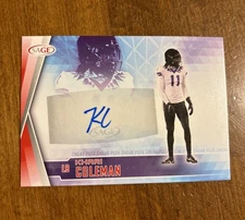 Khari Coleman 2022 SAGE Sneak Peek Autographs Auto SPA-KC TCU Ole Miss