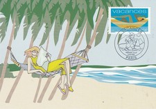 Carte 1er jour Timbre Festif Bonnes Vacances 2002 