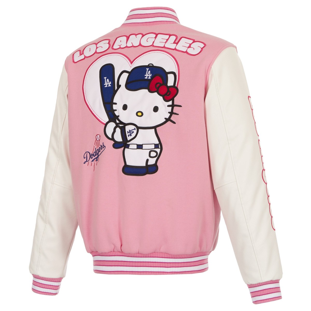 Men's JH Design Pink Los Angeles Dodgers x Hello Kitty Reversible