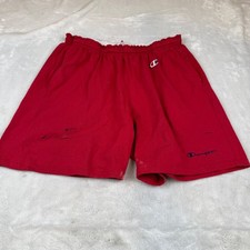 Vintage Champion Red Gym Shorts Mens XXL Made in USA Athletic Cotton Blend 90s