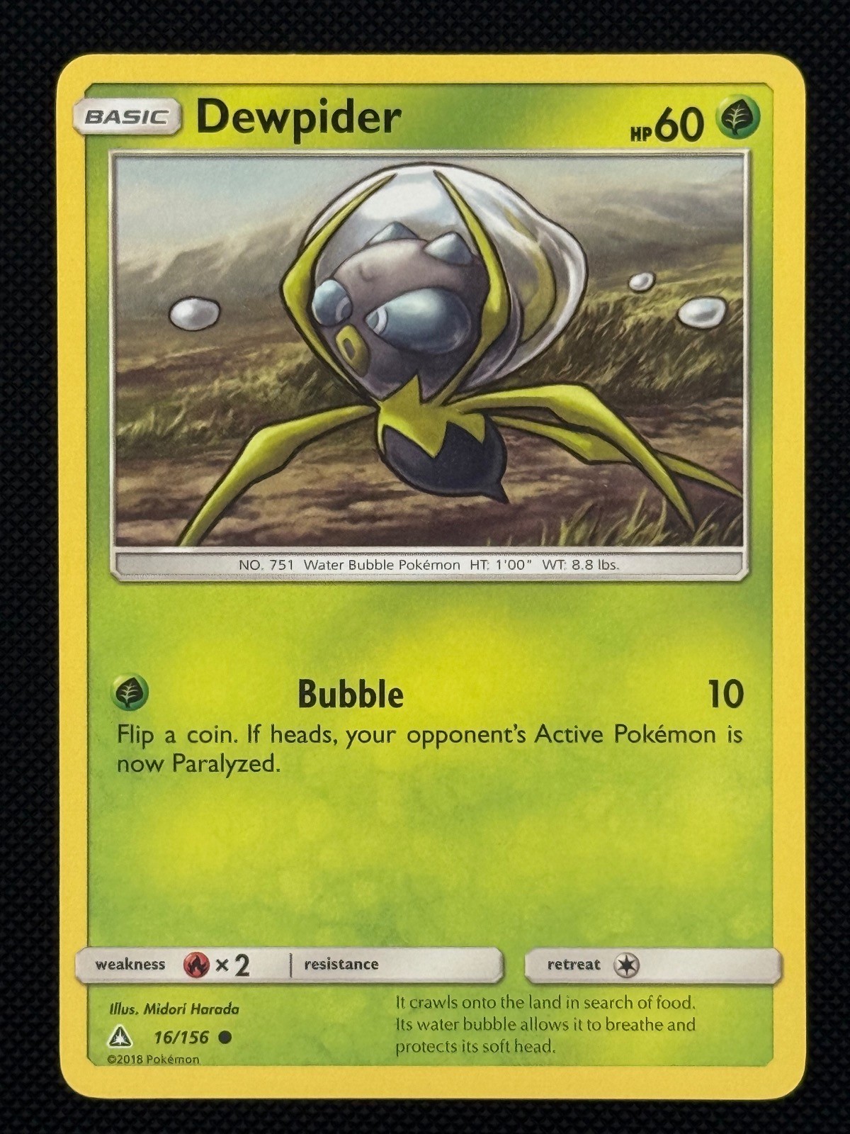 Dewpider 16/156 Common Ultra Prism Near Mint
