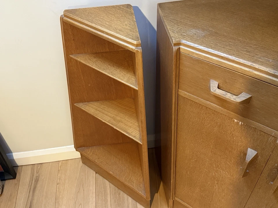 G Plan Corner Writing Desk Bureau With Adjoining Shelving- 1950s Teak - E Gomme - Image 4 of 4