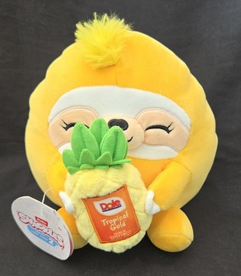 2024 ZURU Snackles 8'' SANDY SLOTH Dole Pineapple Plush Series 2 NWT