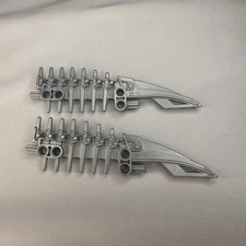 LEGO Bionicle Weapon Spined Long Blade - Pearl Light Gray - # 63149 - Lot of 2