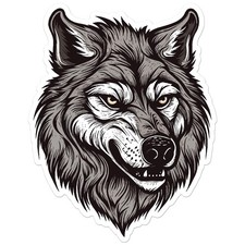 Wolf Head - Vinyl Decal Sticker - Car Window Laptop - Ebn11232