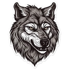 Wolf Head - Vinyl Decal Sticker - Car Window Laptop - ebn11232