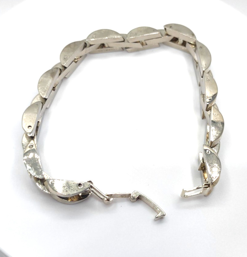 Sterling Silver 925 Heavy Interlocking Links Unis… - image 9