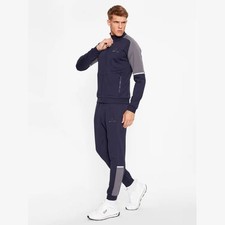 Men's EA7 Cotton Blend Athletic Colorblock Jumpsuit