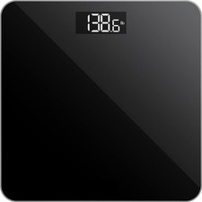 Digital Bathroom Scales 180KG Body Weight Weighing Scale LCD Electronic Black