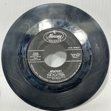 The Platters Memories / Heartbreak 7" Single 1957 Mercury Doo Wop 45 RPM