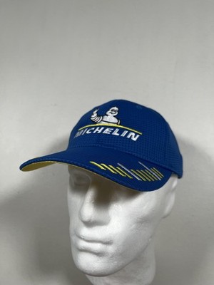 Michelin Hat Cap Strap Back Mens One Size Blue Mesh Lightweight Racing Tire