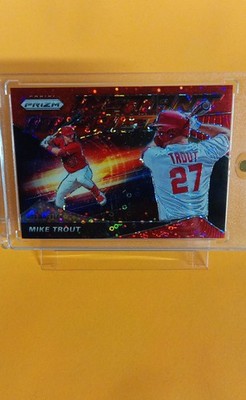 Mike Trout 2020 Panini Prizm - Instant Impact #II-4 Quick Pitch Red Donut Circle