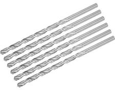 6pcs 10mm Dia 250mm Length High-Speed Steel Straight Round Shank Twist Drill Bit