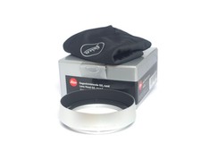 Genuine Leica Q, Q2, Q3 Round Lens Hood E49, silver anodized 19658