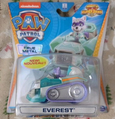 HTF Paw Patrol Mighty Pups Super Paws True Metal Everest Diecast Car Nickelodeon