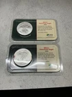 2005 & 2006 AMERICAN SILVER EAGLE IN LITTLETON CASE CHOICE Edge Toning