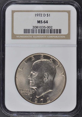 1972-D Eisenhower Dollar $1 NGC MS64