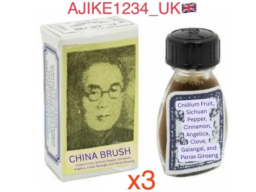 China Brush Oil Genuine Solution 3ml Massage Product Galangal Ginseng Clove (x3)