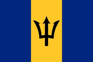 Barbados Flag Self Adhesive Sticker