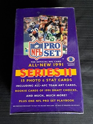 ALL-NEW 1991 SERIES II NFL PRO SET FACTORY SEALED BOX  Art Cards Photo & Stat RC