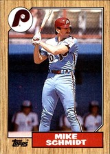 Mike Schmidt 1987 Topps #430 Philadelphia Phillies FREE SHIPPING AutographDen