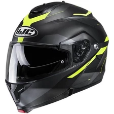 HJC C91 Karan Modular Motorcycle Helmet | Black/Grey/Flo Yellow | DOT Certified