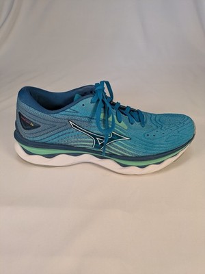 Mizuno Women's Wave Sky 6 Running Shoes, Enamel Blue/White, Size 9 US Sneakers