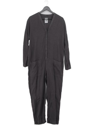 James Perse Damen Jumpsuit UK 6 Grau 100% Leinen Tapered Jumpsuit