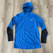 Under Armour ColdGear Infrared Hoodie Pullover Blue Men  s Sz Medium M