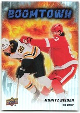 2025-26 Upper Deck Series 2 Boomtown #BT-4 Moritz Seider Detroit Red Wings