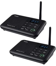 2Units 22 Channel Call All FM Intercoms Wireless System for Home Offices Room