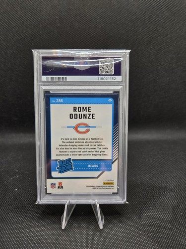 2024 Donruss Optic Rome Odunze Blue Glitter SSP #286 (RC) Bears PSA 10 GEM MT 💎 - Picture 2 of 2