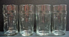 Libbey Classic Safedge No-Nik Glass Tumblers Retro Bar Ware Highball Collins Vtg