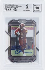 Autographed Brian Robinson Jr. Alabama Card Fanatics Authentic COA Item#14309380