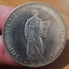 SCUDO DI SAN MARINO - 5 LIRE 1898 - RICONIO DI OTTIMA QUALITÀ -MONETA COLLEZIONE