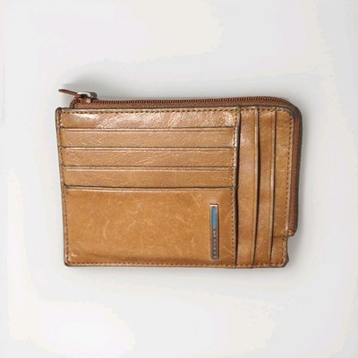 PIQUADRO men's brown leather wallet