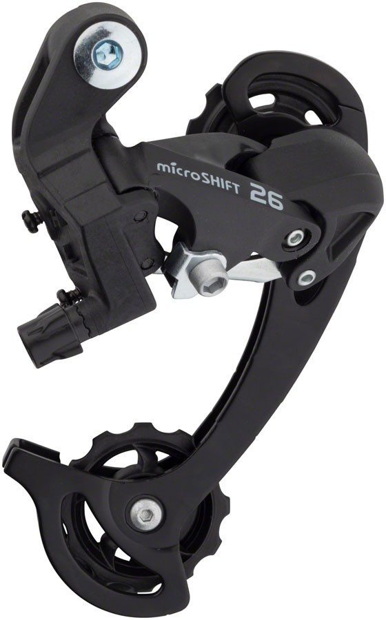 microSHIFT M26 Rear Derailleur - Long Cage, 7/8-Speed, Steel & Composite