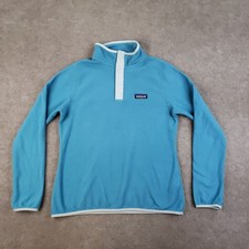 Patagonia Micro D Snap-T Pullover Sweater Womens Small Blue Jacket Lightweight Z