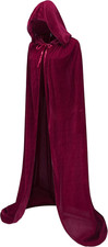 Velvet Hooded Cape for Adults - Perfect for Halloween, Christmas, and Masquerade