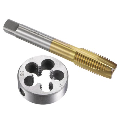 M16 x 2 Titanium Plated Spiral Point Thread Tap Round Die Tap and Die Set
